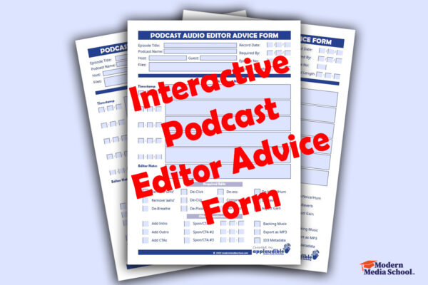 Audio Editor Advice Form